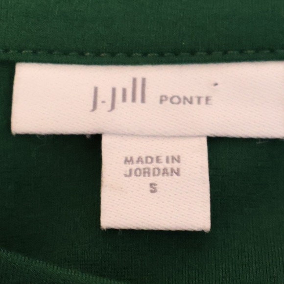 J. Jill Ponte Button Sleeve Boatneck Top Womens Size S Green Minimalist Comfort - Picture 2 of 10